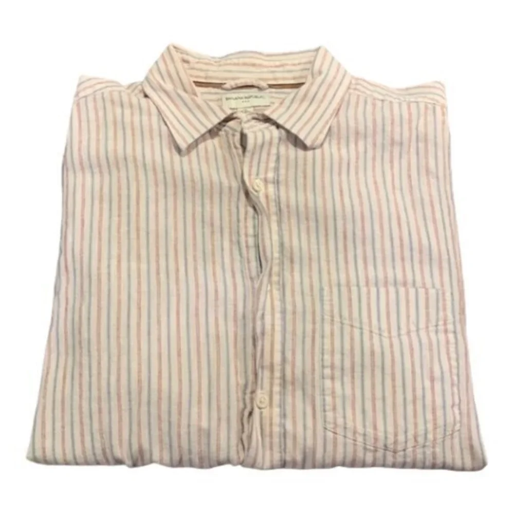 Banana Republic Stripe Casual Button Down Shirt Size XL 17-17.5 GUC #0005